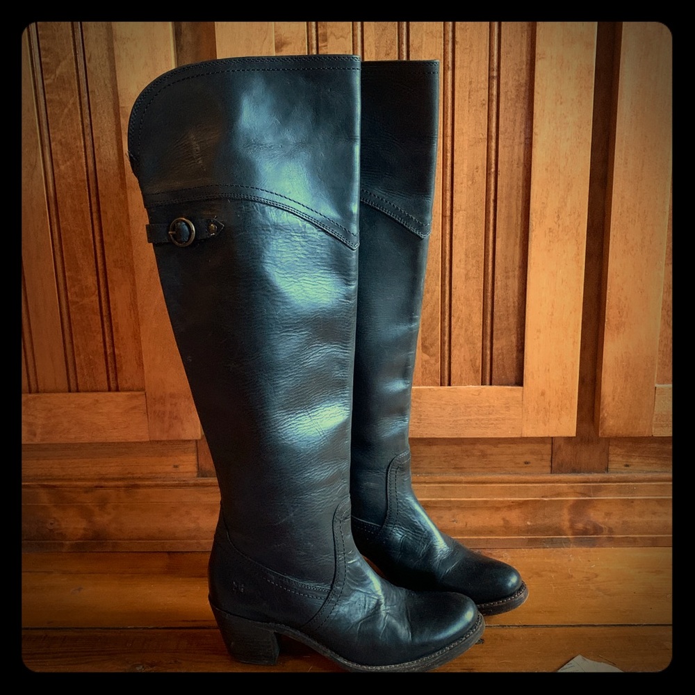 Frye Boots Black over the knee